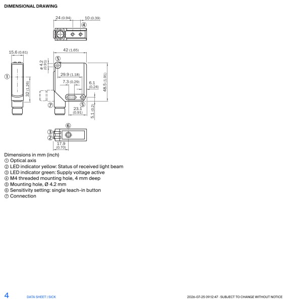 WL12G-3V2572 фотоэлектрический датчик SICK 2